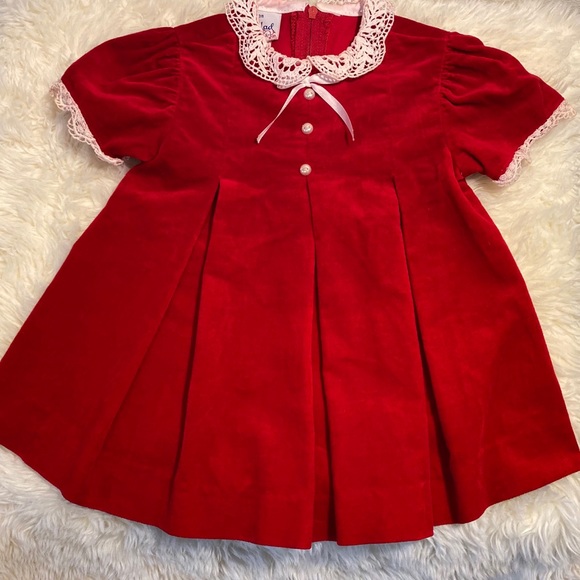 Good Lad Apparel Toddler Girls Dress Size 12M 18M NWT Red White Blue